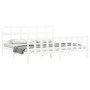 Estructura cama de matrimonio con cabecero madera maciza blanco de vidaXL, Camas y somieres - Ref: Foro24-3193027, Precio: 16...