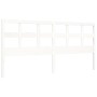 Estructura cama de matrimonio con cabecero madera maciza blanco de vidaXL, Camas y somieres - Ref: Foro24-3193027, Precio: 16...