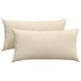 Cojines de sofá 2 pcs Crema 80 x 40 cm tela en Decoración | Comprar online en Foru.es