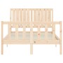 Estructura de cama de matrimonio con cabecero madera maciza de vidaXL, Camas y somieres - Ref: Foro24-3192916, Precio: 122,02...