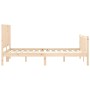 Estructura de cama de matrimonio con cabecero madera maciza de vidaXL, Camas y somieres - Ref: Foro24-3192916, Precio: 122,02...