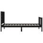Estructura de cama con cabecero madera maciza negro 100x200 cm de vidaXL, Camas y somieres - Ref: Foro24-3192810, Precio: 149...