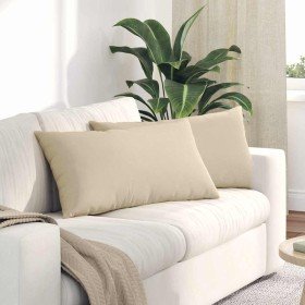 Cojines de sofá 2 pcs Crema 80 x 40 cm tela en Decoración | Comprar online en Foru.es