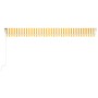 Toldo retráctil automático amarillo y blanco 600x350 cm en Toldos | Comprar online en Foru.es