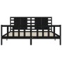 Estructura de cama con cabecero madera maciza negro 200x200 cm de vidaXL, Camas y somieres - Ref: Foro24-3192840, Precio: 222...