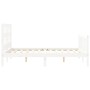 Estructura de cama con cabecero madera maciza blanco 140x200 cm de vidaXL, Camas y somieres - Ref: Foro24-3193012, Precio: 13...