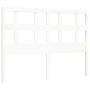Estructura de cama con cabecero madera maciza blanco 140x200 cm de vidaXL, Camas y somieres - Ref: Foro24-3193012, Precio: 13...