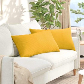 Cojines de sofá 2 pcs Amarillo Claro 80 x 40 cm Tela de pana en Decoración | Comprar online en Foru.es