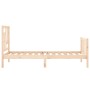 Estructura de cama con cabecero madera maciza de vidaXL, Camas y somieres - Ref: Foro24-3193106, Precio: 90,59 €, Descuento: %