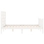 Estructura de cama con cabecero madera maciza blanco 120x200 cm de vidaXL, Camas y somieres - Ref: Foro24-3193072, Precio: 12...