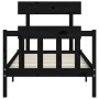 Estructura de cama con cabecero madera maciza negro 100x200 cm de vidaXL, Camas y somieres - Ref: Foro24-3193265, Precio: 129...