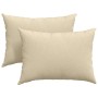 Cojines de sofá 2 pcs Crema 70 x 50 cm tela en Decoración | Comprar online en Foru.es