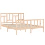 Estructura de cama con cabecero madera maciza 160x200 cm de vidaXL, Camas y somieres - Ref: Foro24-3193151, Precio: 135,30 €,...