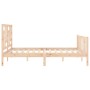 Estructura de cama con cabecero madera maciza 160x200 cm de vidaXL, Camas y somieres - Ref: Foro24-3193151, Precio: 135,30 €,...