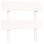 Estructura de cama con cabecero madera maciza blanco 90x200 cm de vidaXL, Camas y somieres - Ref: Foro24-3193257, Precio: 92,...