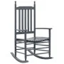 Mecedora con asiento curvo madera de álamo gris de vidaXL, Sillas de jardín - Ref: Foro24-45698, Precio: 105,84 €, Descuento: %
