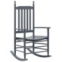 Mecedora con asiento curvo madera de álamo gris de vidaXL, Sillas de jardín - Ref: Foro24-45698, Precio: 108,15 €, Descuento: %