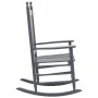 Mecedora con asiento curvo madera de álamo gris de vidaXL, Sillas de jardín - Ref: Foro24-45698, Precio: 105,84 €, Descuento: %