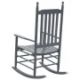 Mecedora con asiento curvo madera de álamo gris de vidaXL, Sillas de jardín - Ref: Foro24-45698, Precio: 105,84 €, Descuento: %