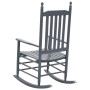 Mecedora con asiento curvo madera de álamo gris de vidaXL, Sillas de jardín - Ref: Foro24-45698, Precio: 108,15 €, Descuento: %