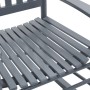 Mecedora con asiento curvo madera de álamo gris de vidaXL, Sillas de jardín - Ref: Foro24-45698, Precio: 108,15 €, Descuento: %