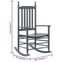Mecedora con asiento curvo madera de álamo gris de vidaXL, Sillas de jardín - Ref: Foro24-45698, Precio: 105,84 €, Descuento: %