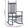 Mecedora con asiento curvo madera de álamo gris de vidaXL, Sillas de jardín - Ref: Foro24-45698, Precio: 108,15 €, Descuento: %