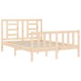 Estructura de cama con cabecero madera maciza 140x190 cm de vidaXL, Camas y somieres - Ref: Foro24-3192861, Precio: 127,51 €,...