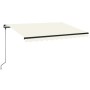 Toldo retráctil manual con LED color crema 350x250 cm en Toldos | Comprar online en Foru.es