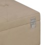 Banco con compartimento 105 cm beige de terciopelo de vidaXL, Bancos para recibidores y almacenamiento - Ref: Foro24-247574, ...