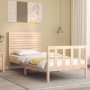 Estructura de cama con cabecero madera maciza 90x200 cm de vidaXL, Camas y somieres - Ref: Foro24-3193191, Precio: 108,84 €, ...