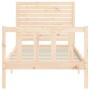Estructura de cama con cabecero madera maciza 90x200 cm de vidaXL, Camas y somieres - Ref: Foro24-3193191, Precio: 108,84 €, ...
