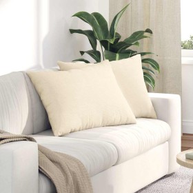 Cojines de sofá 2 pcs Crema 70 x 50 cm Tela de pana en Decoración | Comprar online en Foru.es