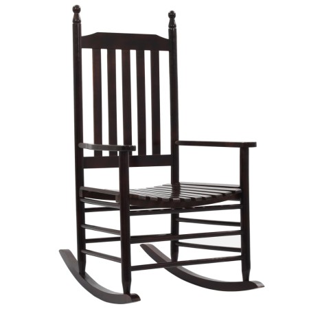Mecedora con asiento curvo madera de álamo marrón de vidaXL, Sillas de jardín - Ref: Foro24-45699, Precio: 143,08 €, Descuent...