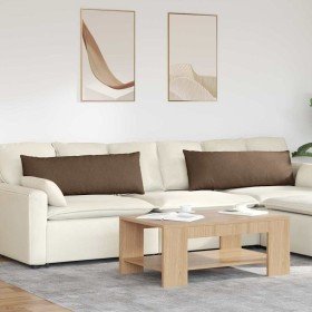 Cojines de sofá 2 pcs Marrón 120 x 40 cm tela en Decoración | Comprar online en Foru.es
