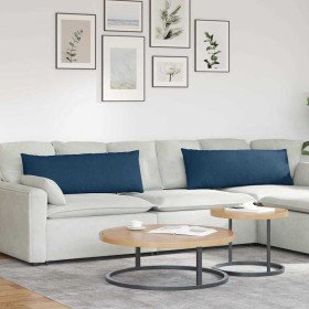 Cojines de sofá 2 pcs Azul 120 x 40 cm tela en Decoración | Comprar online en Foru.es