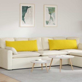 Cojines de sofá 2 pcs Amarillo Claro 120 x 40 cm tela en Decoración | Comprar online en Foru.es