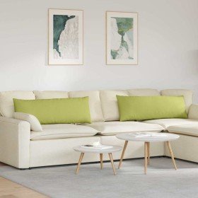 Cojines de sofá 2 pcs Verde claro 120 x 40 cm tela en Decoración | Comprar online en Foru.es