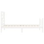 Estructura de cama con cabecero madera maciza blanco 90x200 cm de vidaXL, Camas y somieres - Ref: Foro24-3193062, Precio: 95,...