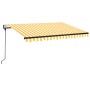 Toldo retráctil automático amarillo y blanco 350x250 cm en Toldos | Comprar online en Foru.es