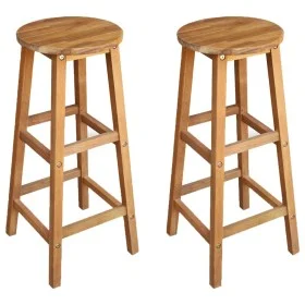 Taburetes de cocina 2 unidades madera maciza de acacia de vidaXL, Sillas de jardín - Ref: Foro24-44129, Precio: 86,35 €, Desc...