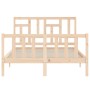 Estructura de cama de matrimonio con cabecero madera maciza de vidaXL, Camas y somieres - Ref: Foro24-3193111, Precio: 114,37...