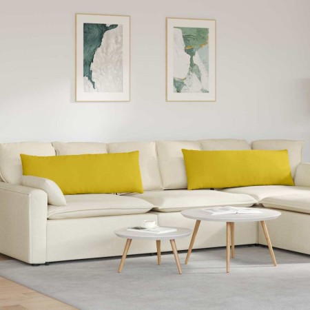 Cojines de sofá 2 pcs Amarillo 120 x 40 cm Tela de pana en Decoración | Comprar online en Foru.es