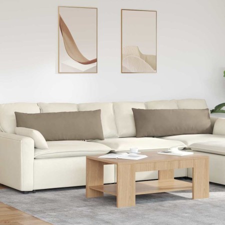 Cojines de sofá 2 pcs Taupé 120 x 40 cm tela en Decoración | Comprar online en Foru.es
