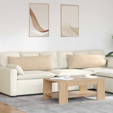 Cojines de sofá 2 pcs Crema 120 x 40 cm tela en Decoración | Comprar online en Foru.es