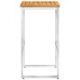 Taburetes de bar 4 uds madera maciza acacia y acero inoxidable de vidaXL, Sillas de jardín - Ref: Foro24-46507, Precio: 182,3...