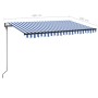 Toldo automático LED sensor de viento azul y blanco 400x300 cm en Toldos | Comprar online en Foru.es