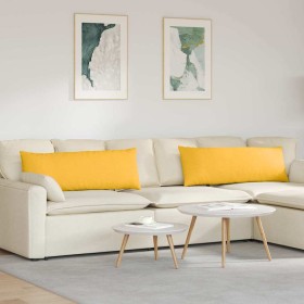 Cojines de sofá 2 pcs Amarillo Claro 120 x 40 cm Tela de pana en Decoración | Comprar online en Foru.es