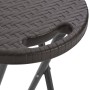 Taburetes jardín plegable 2 uds HDPE acero marrón look ratán de vidaXL, Sillas de jardín - Ref: Foro24-44559, Precio: 81,17 €...