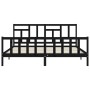 Estructura de cama con cabecero madera maciza negro 200x200 cm de vidaXL, Camas y somieres - Ref: Foro24-3193165, Precio: 204...